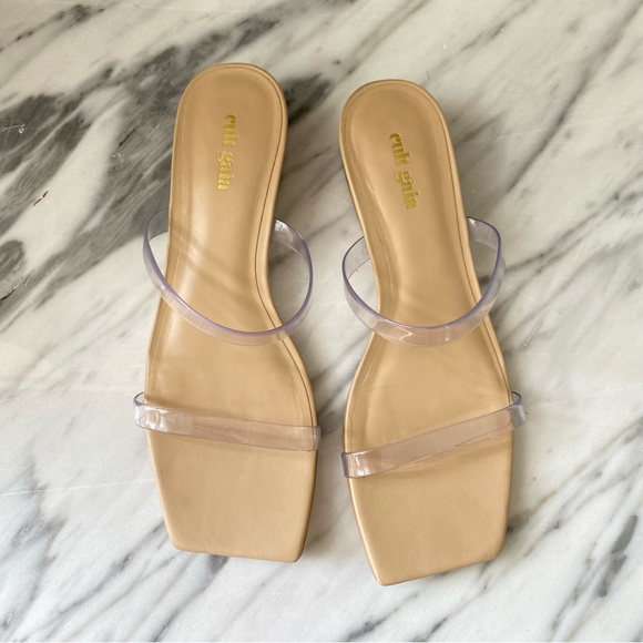 cult gaia | Shoes | Cult Gaia Liz Vinyl Blockheel Sandals | Poshmark